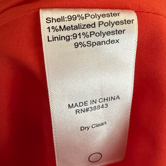 Sam Edelman Floral Dress Orange/Red Asymmetrical Size 12 - Picture 4 of 7